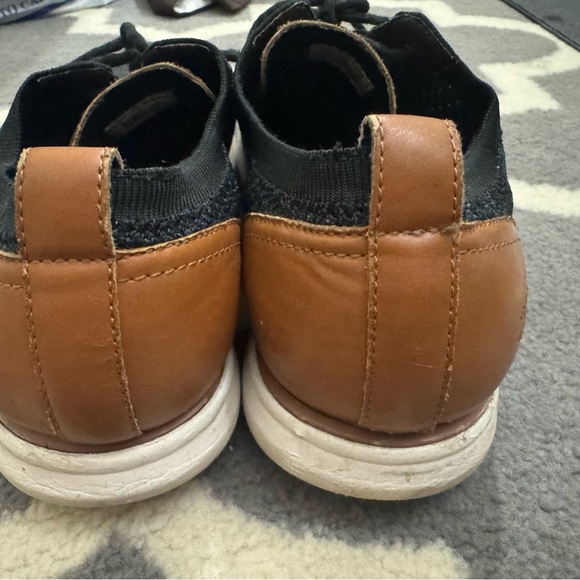 G.H. Bass & Co. Black Knit Sneakers with Tan Accents - Picture 2 of 6